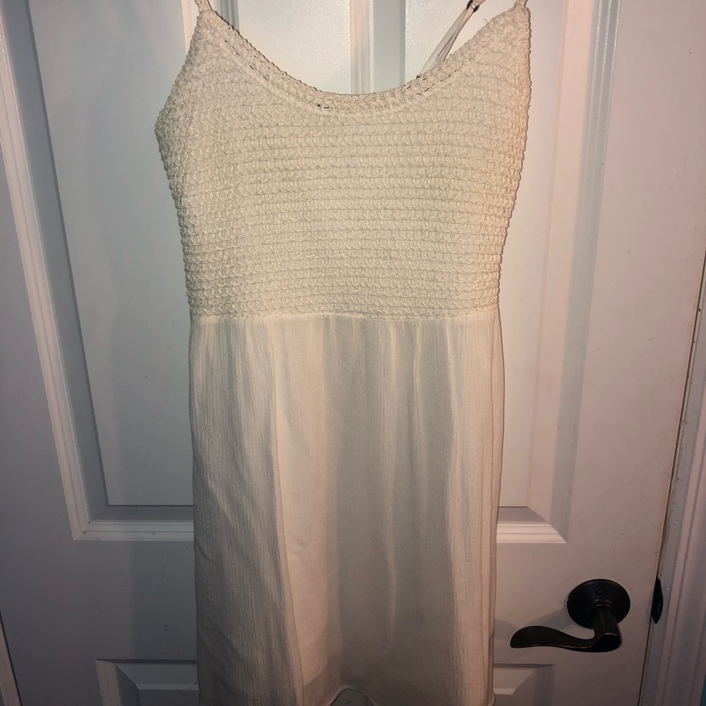 Garage white crochet dress